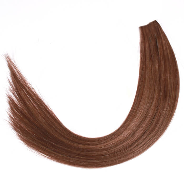 Luxury Double Drawn Clip In Hair Extensions 20-22 INCHES 100 GRAMS - BROWN & black